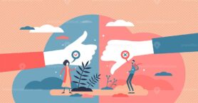 Pros and cons advantage comparison tiny persons concept vector illustration