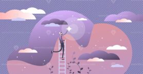 Reaching dreams vector illustration