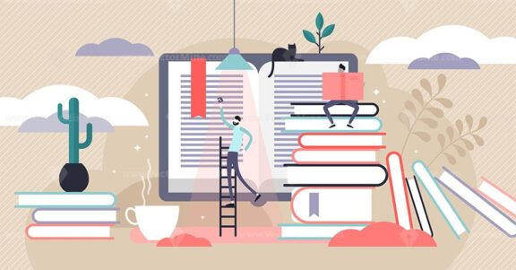 Reading vector illustration