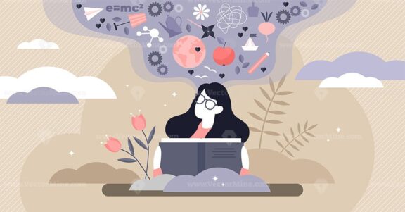 Reading vector illustration