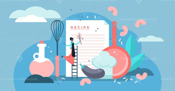Recipes vector illustration