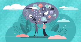 Relationship vector illustration