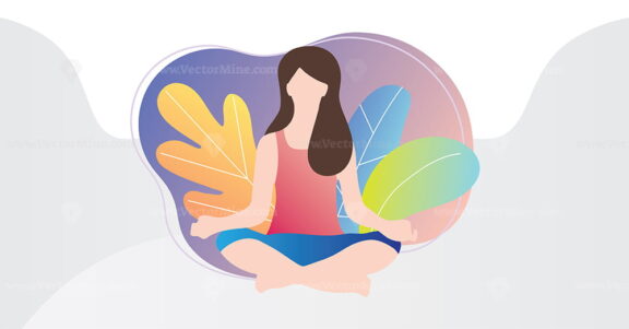 FREE Relaxation techniques, modern vector illustration
