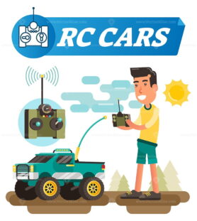 FREE Remote control cars vector illustration