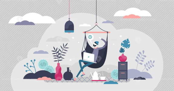 Remote work vector illustration