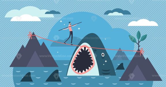 Risk vector illustration