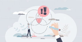 Risk assessment and business financial danger management tiny person concept