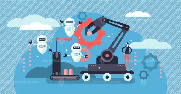Robotics vector illustration
