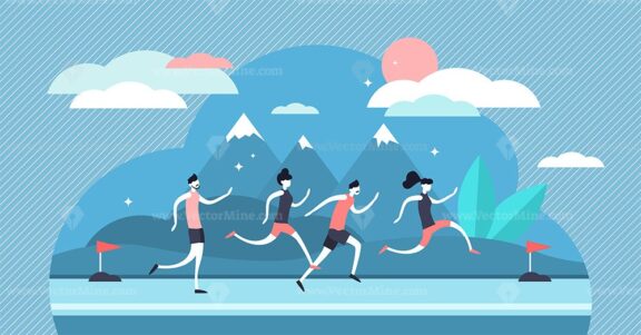 Running vector illustration