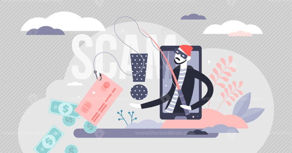 Scam vector illustration
