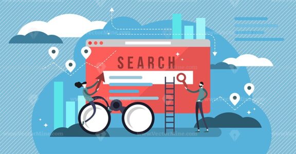 Search results vector illustration