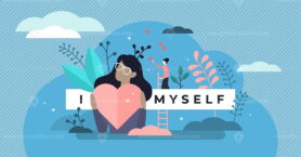 Self esteem vector illustration