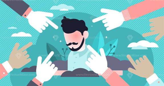Shame vector illustration