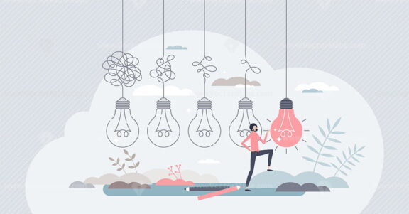 Simplify complex or difficult situations for clear idea tiny person concept