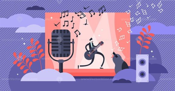 Singing vector illustration