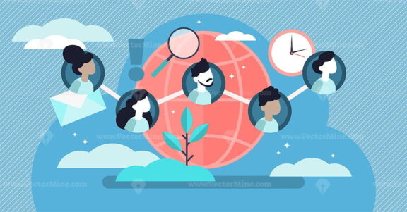 Social community vector illustration