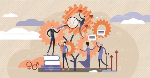 Sociology vector illustration