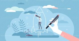 Startup vision vector illustration