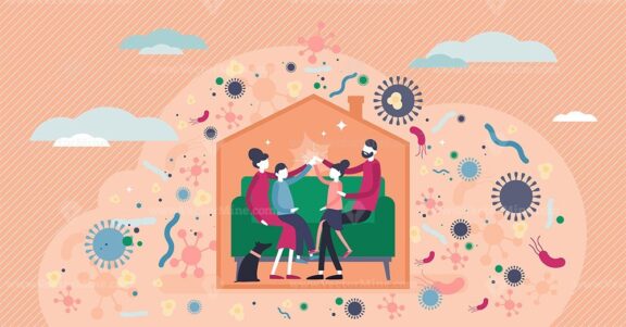 Stay home vector illustration