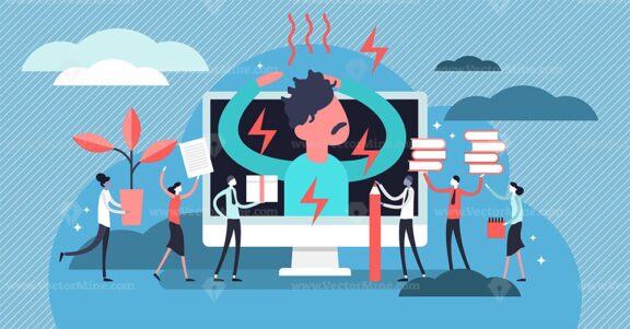 Stress vector illustration