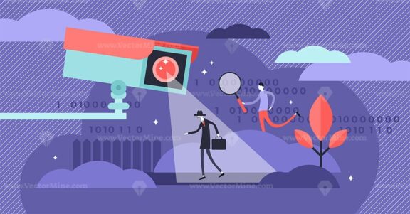 Surveillance vector illustration