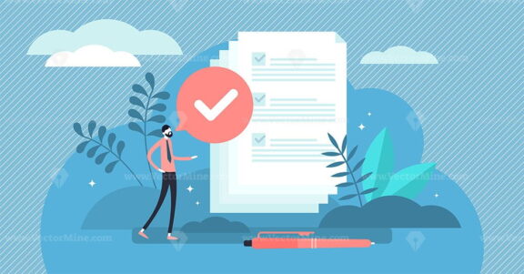 Task done vector illustration
