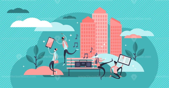 Teens vector illustration
