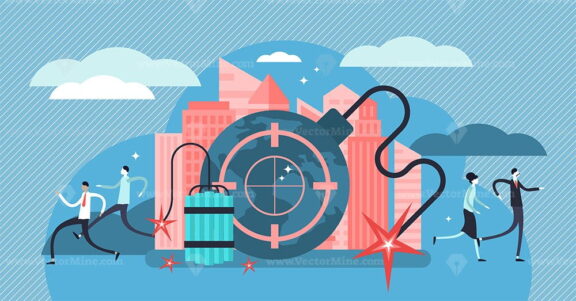 Terrorism vector illustration