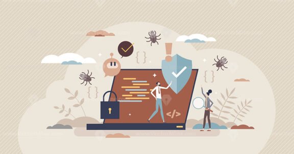 Testing software for functionality, bugs and errors tiny persons concept