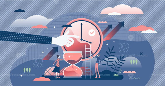 Time management vector illustration