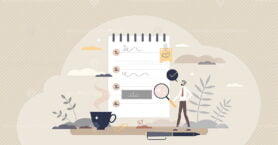 To do list with task priorities and work to reminder tiny person concept