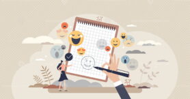 Tones in writing as attitude expression in sign symbols tiny person concept