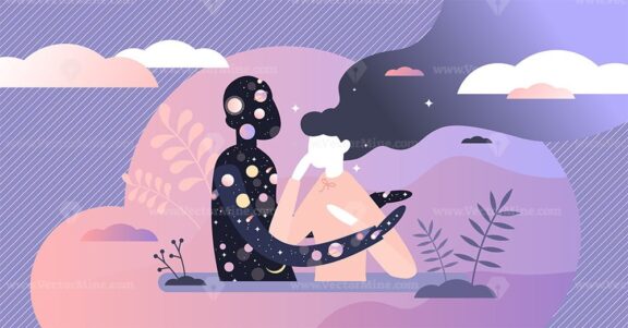 Universe hug vector illustration