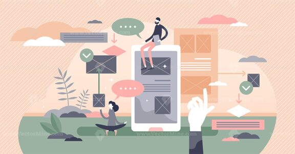 User experience vector illustration