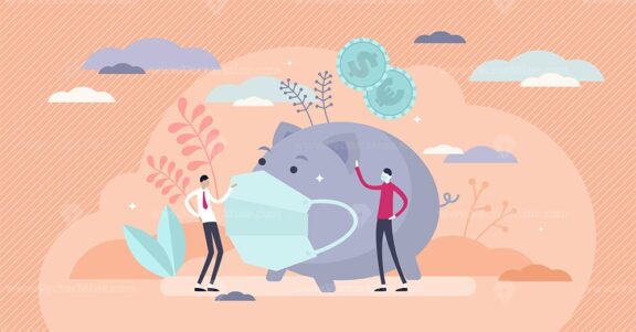 Virus recession vector illustration