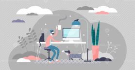 Work from home vector illustration
