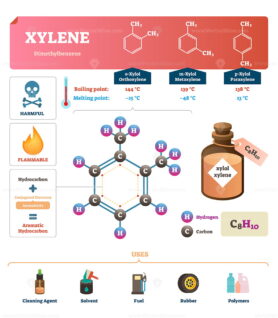 Xylene vector illustration