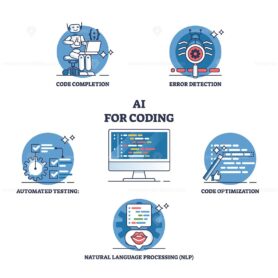 AI for coding as help for software programming automation outline diagram