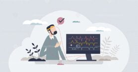 biofeedback process for physiological functions awareness tiny person concept