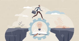 Bridging the gap with business knowledge and education tiny person concept
