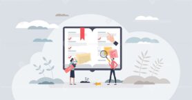 Bullet journaling as effective time management system tiny person concept