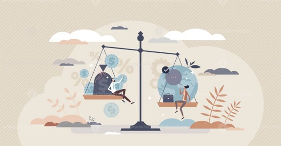 Business ethics as company moral aspect over finance tiny person concept
