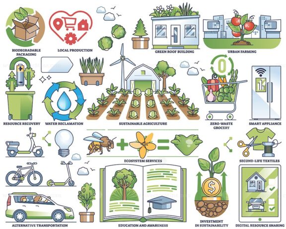 Circular economy for sustainable nature resources usage outline collection