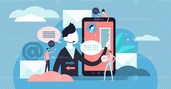 Communication vector illustration