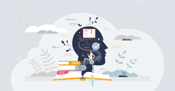Continuing education and lifelong knowledge development tiny person concept