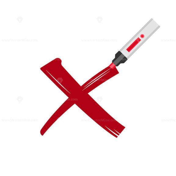Crossing out vector illustration