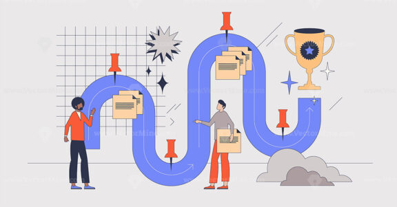 Customer journey optimization with improved process retro tiny person concept