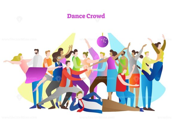 FREE Dance crowd vector illustration