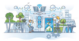 Data driven carbon accountability with CO2 data automation outline concept