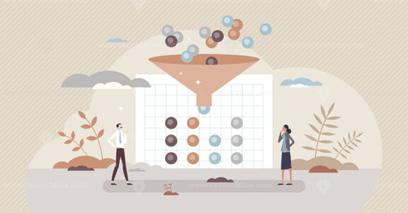 Data standardization with information sorting system tiny person concept